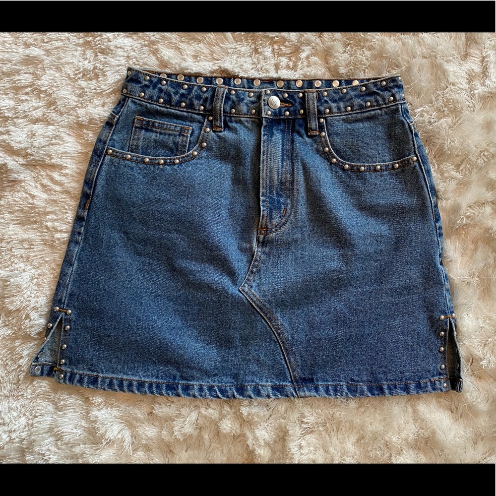 Denim mini skirt